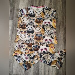 Secret Treasures Women'sPajama Set with Animal Print